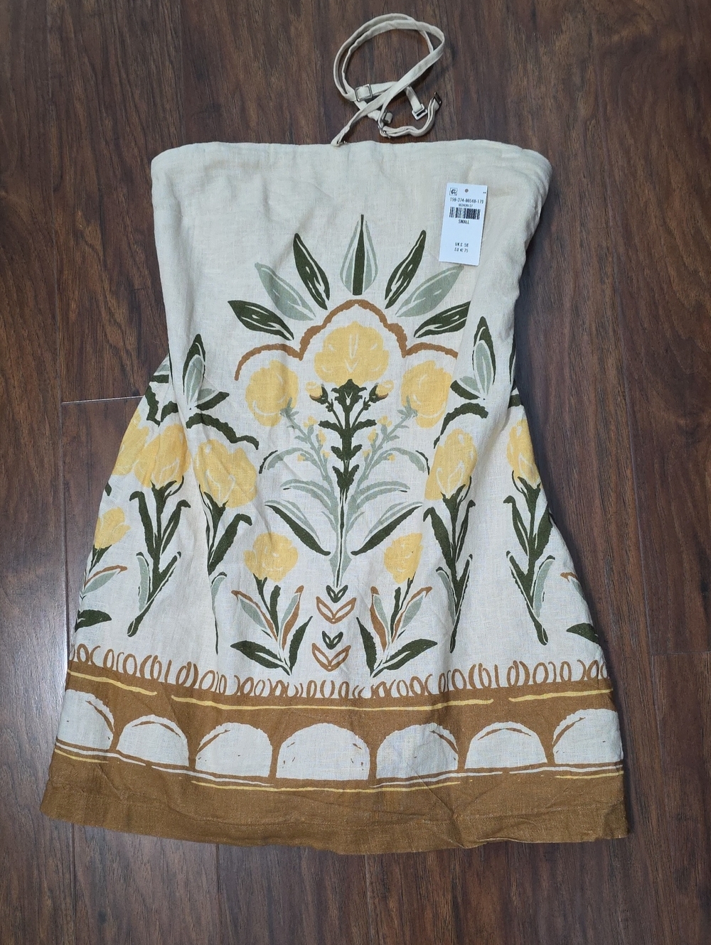 Abercrombie & Fitch Tropicsl Print Mini Dress Skort Small Strapless With Straps